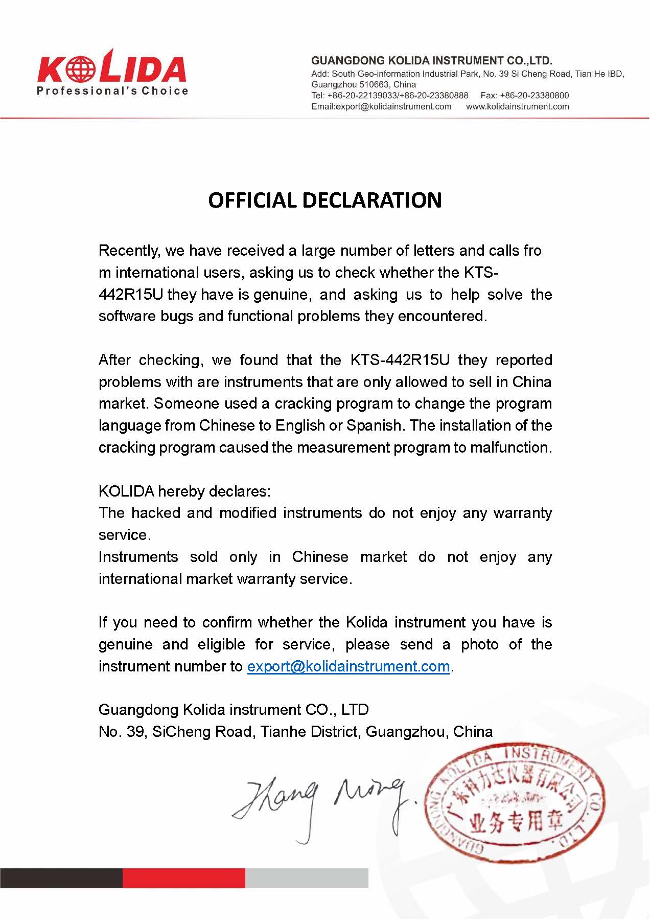 Declaration 05-22